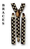 braces, skull blk/wht