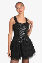 40317 HELL BUNNY HARLEY PLAIN – musta punk-henkinen minimekko
