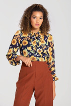 60207 HELL BUNNY SUNFLOWER BLOUSE