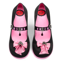 HCD140 BLACK MOON MARY JANE PUMP, mid heels