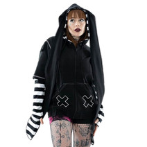 5611 INNOCENT HYPNO – oversize huppari, mustavalkoraidalliset detaljit