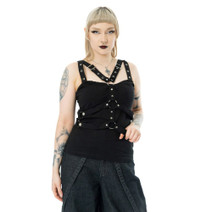 5651 Innocent Amaranth Top – striking harness details