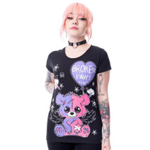 5644 INNOCENT BROKEN PAWS CLUB T-SHIRT – striking print