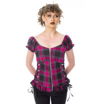 5645 INNOCENT HEMLOCK TOP – check pattern and fitted style