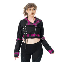 5647 INNOCENT HEXBOURNE JACKET – black/pink check