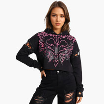 5637 INNOCENT THORNCHANT HOOD – gothic crop hoodie