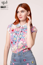 SM6004 HELL BUNNYxSMILEY LOULOU BLOUSE