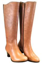 884021 VINTRO LAURA leather boots – brown, long-sleeved and stylish