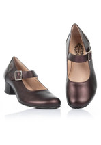 9689 VINTRO METTE  leather shoe with chest straps, bordeaux metal