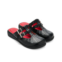 601 HOT CHOCOLATE DESIGN Widow Heart Clogs – hämähäkinverkko