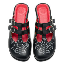 601 HOT CHOCOLATE DESIGN Widow Heart Clogs – hämähäkinverkko