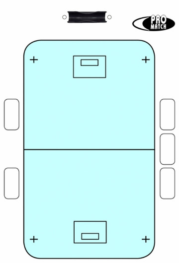 Salibandy taktiikkataulu- kaksipuolinen