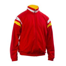 Number verryttelytakki, Väri: puna/kelta/valkoinen