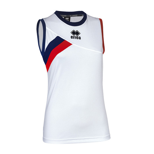 FORTUNE naisten pelipaita, väri: valko/puna/navy