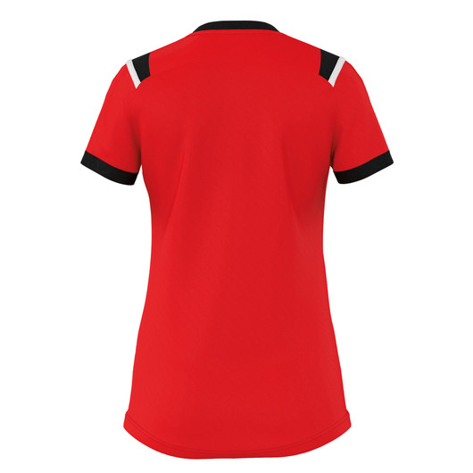 Lenny lyhythihainen naisten pelipaita, väri: puna/musta/valkoinen