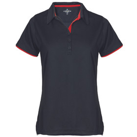 BOWLER naisten tekninen pikeepaita, väri: musta/punainen