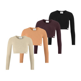 CRAFT Collective Rib Cropped LS Top W