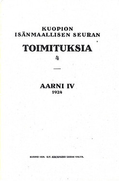 Aarni 4 : Kuopion Isänmaallinen Seura 40- vuotiskertomus