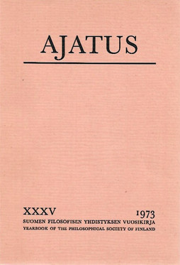 Blomberg, Jaakko (toim.): Ajatus XXXV - Suomen filosofisen yhdistyksen vuosikirja 1973