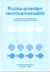 Rastas, Merja et al. (toim.): Ruoka-aineiden ravintoainesisältö = Livsmedlens näringsinnehåll = Nutrient composition of foods