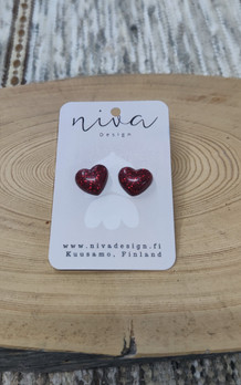 Glitterinappi sydämet