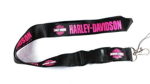Harley-Davidson avainnauha, musta/pink