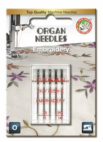 Organ Embroidery broderinål  75-90, 5 stk