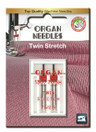 Organ Needle tvillingsnål  Stretch 2,5mm/75, 2 stk