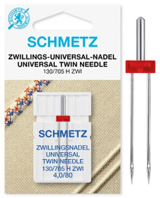 Schmetz Tvillingsnål 130/705 H, HAx1 ZWI 4,0mm/80