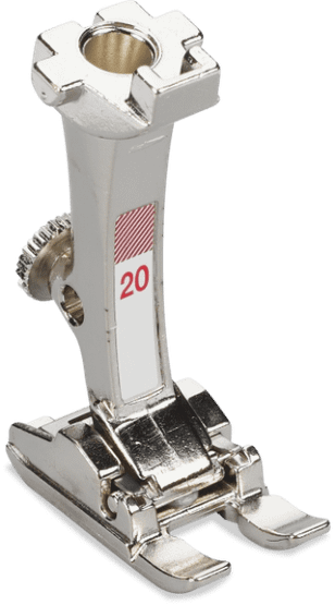 Bernina Avoin koruommeljalka #20, selkeä näkymä kirjonta-alasta