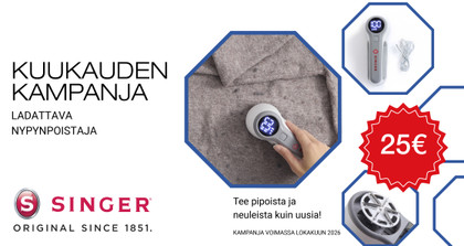 Singer Ladattava nypynpoistaja 25 €!