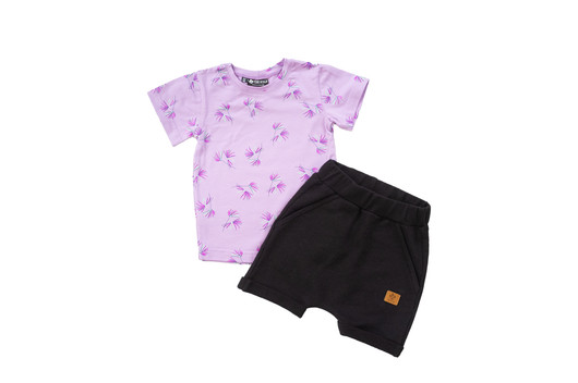 T-paita, kuvioitu lila