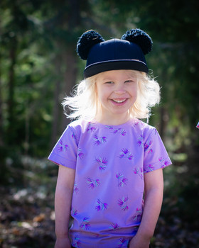 T-paita, kuvioitu lila