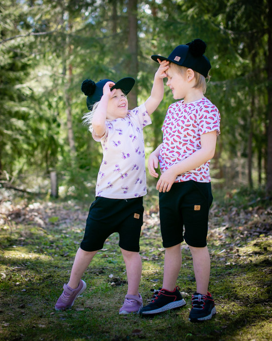 T-paita, kuvioitu hento roosa