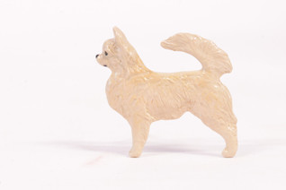 Chihuahua pitkäkarvainen malli 2 rintaneula tai magneetti