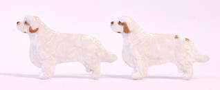 Clumberinspanieli rintaneula tai magneetti