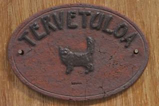 Kissa pitkäkarvainen - kyltti