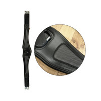 Nahkasatulavyö verkolla: musta