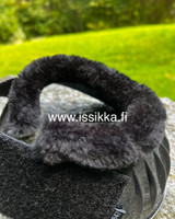 Kumibootsit teddykarva reunuksella: musta