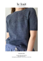 Peacock Tee -ohjelehti -le knit- englanninkielinen