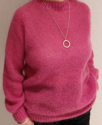 Raglan-puseron tarvikepaketti silkkimohair-langasta