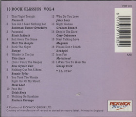 V/A: 18 Rock Classics From The 70's & 80's Vol. 4. CD (Käyt)