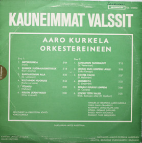 Aaro Kurkela orkestereineen: Metsäkukkia -kauneimmat valssit LP (Käyt)