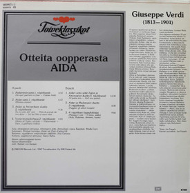 Verdi / Karajan: Aida - otteita Giuseppe Verdin oopperasta LP (Käyt)
