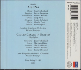 Handel / Sutherland / Berganza / Fren / Bonynge: Alcina 3CD (Käyt)