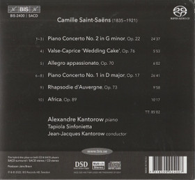 Saint-Saëns / Alexandre Kantorow: Piano Concertos 1 & 2 etc. SACD Käyt