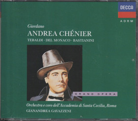 Giordano / Tebaldi / Del Monaco / Gavazzeni: Andrea Chénier 2CD (Käyt)