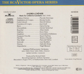 Giordano / Domingo / Scotto / Levine: Andrea Chénier 2CD Box (Käyt)