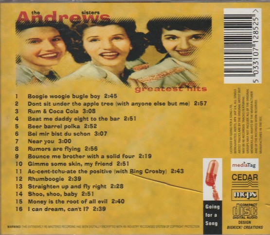 Andrews Sisters: Greatest Hits CD (Käyt)