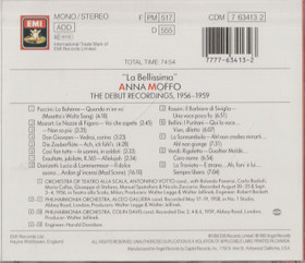 Anna Moffo: La Bellissima (The Debut Recordings 1956-1959) CD (Käyt)